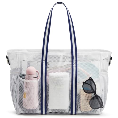G4Free Waterproof Beach Tote Pool Bags for Women, Large Capacity Tote Bag With Wet Compartment for Weekender Travel