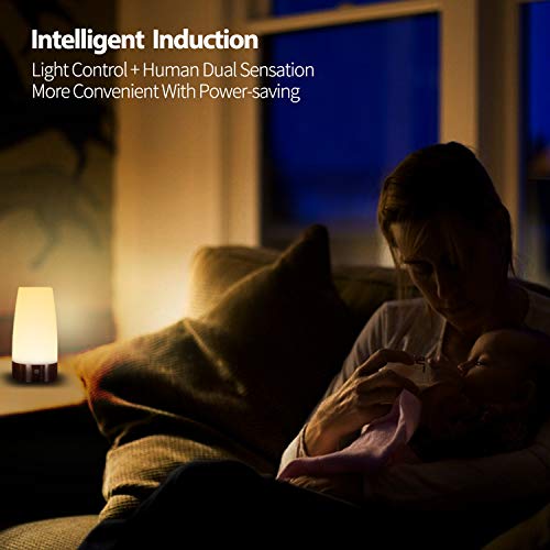 Betus Motion Sensor Night Light, Battery Operated Lamp with 2 Sensored Modes - Retro Bedside Table Desk Lamp with Soft Amb...