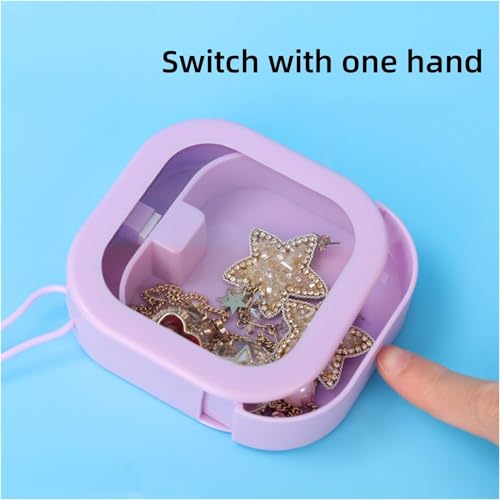 ESEHGS Hair Tie Organizer,Portable Travel Qtip Holder,Bathroom Storage Organizer Qtip Dispenser Cotton Swabs Dispenser Kid...
