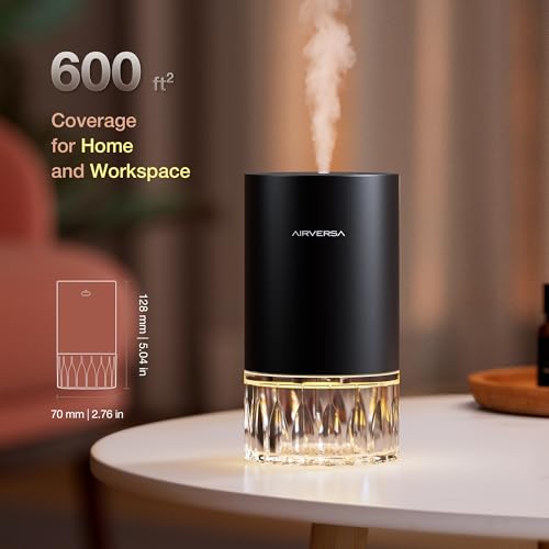 Airversa Waterless Essential Oil Diffuser for Home Room Desk Car Air Freshener Diffuser, Up to 600 sq ft, Battery Operate...