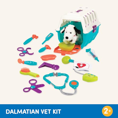 Battat – Veterinarian Toy Set with Plush Dalmatian Puppy & Carrier – Complete 15 Pieces Kids Pretend Play Medical Kit with...