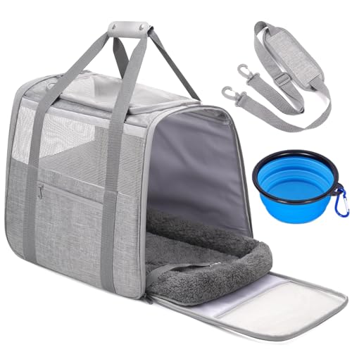 JUNGYOUN Premium Cat Carrier - Pet Carrier for Cat & Small Dogs up to 15lbs - Airline Approved Travel Dog Carrier with ...