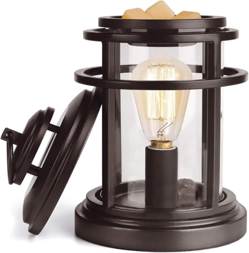 SALKING Electric Wax Warmer - Metal Wax Melt Warmer for Scented Wax,Candle Wax Burner Fragrance Warmer and 2 Edison Bulbs,...