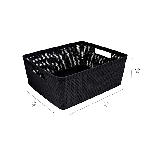 Simplify 10 Piece Organizing Set | Multiple Size Bins | Multipurpose | Office | Desk | Dorm | Bathroom | Storage Basket | ...