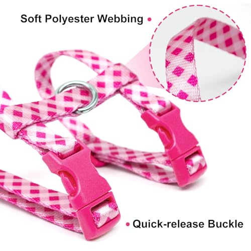azuza Cat Harness and Leash Set for Safe Walking and Travel, Escape Proof Cat Harness, Lightweight Soft and Comfortable, A...