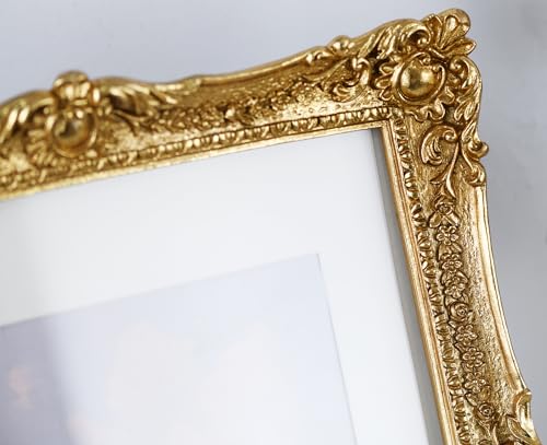 OIGUMR Gold Picture Frame 11x14 Picture Frame Gold Photo Frame Ornate Frame Made of Glass, Resin