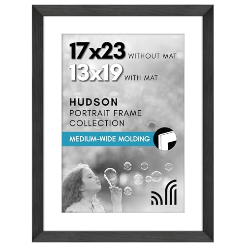 Americanflat 17x23 Picture Frame with Polished Plexiglass - Use as 13x19 Frame with Mat or Display 17x23 Photo Without Mat...