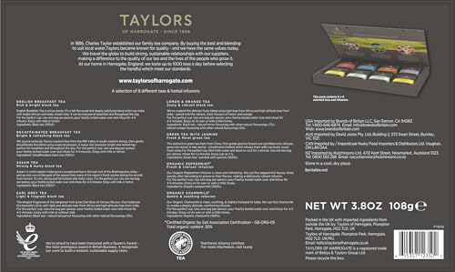 Taylors of Harrogate Assorted Specialty Teas Sampler, Variety Pack Gift Box, Individually Wrapped Bags, 48 Count (Pack of ...