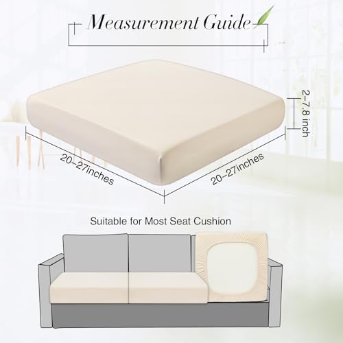 Newwiee Set of 4 Stretch Patio Cushion Covers Sofa Couch Seat Chair Slipcovers Cushion Cover Replacement Furniture Protect...