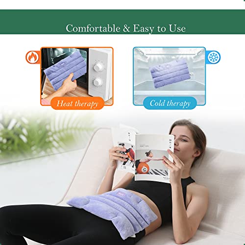 Romfox Microwavable Heating Pad for Pain Relief, Moist Heat for Cramps, Muscles, Joints, Back, Neck and Shoulders, Heat Co...