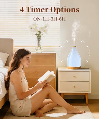 KinYiLO Large Essential Oil Diffuser for Home, 300ML Modern Décor Aromatherapy Diffusers for Room Fresh Air Scent, Ultraso...