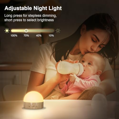 Kintion Night Light, Dimmable 8 Color Portable LED Night Light, 1800mAh Rechargeable Nursery Light Lamp, Soft Eye Caring W...