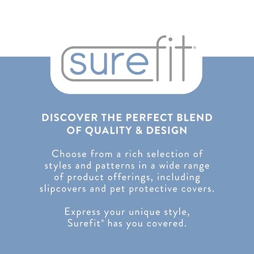 SureFit Duck 1 Piece T Cushion Chair Slipcover in Natural
