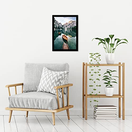Americanflat 12x18 Poster Frame with Shatter-Resistant Glass - Signature Collection - Gallery-Style Frames Made of Enginee...
