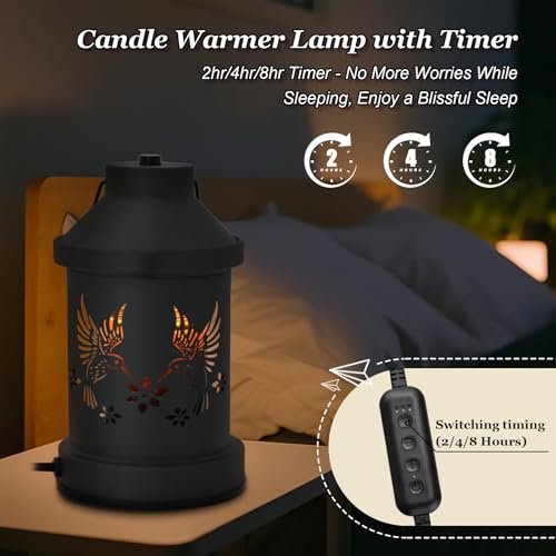 Candle Warmer Lamp Timer- Birthday Gifts for Women Mom, House Warming Gifts New Home Decor, Modern Farmhouse Decor, Hummin...