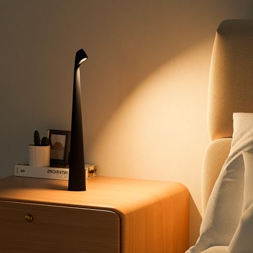 HAPYGI Portable Cordless LED Desk Lamp,Rechargeable Wireless Table Lamp, 3-Level Brightness, Patio Table Lamp, Bedside Nig...