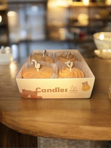 Homestyle Cookie-Scented Decorative Candles, 3.54 inch, 4-Piece Set, Holiday Gift Box