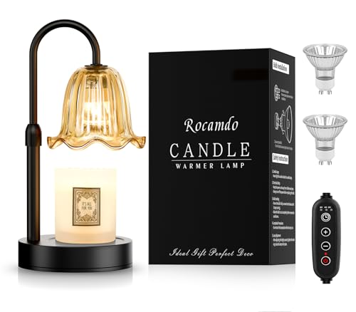 Candle Warmer Lamp with Timer, Birthday for Women Mom, House Warming Gifts Modern Farmhouse Home Decor, Dimmable Wax Melt ...