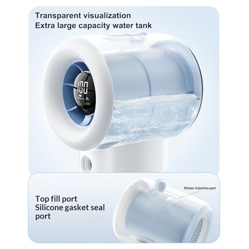 Cyromark Handheld Portable Fan with Misting, Safety Lock, High Speed & LED Display - Personal Fans Portable Rechargeable, ...