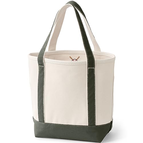 Lands' End Open Top Canvas Tote Bag