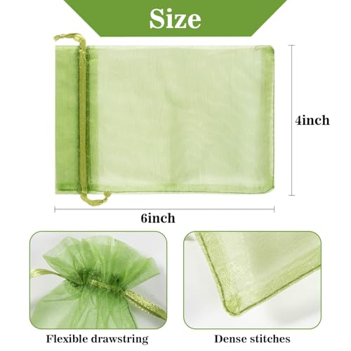 Sukh 120PCS Organza Bags 4''x6'' - Muticolor Small Sachet Jewelry Gift Favor Bags Drawstring Mesh Bags Gifts Valentines We...