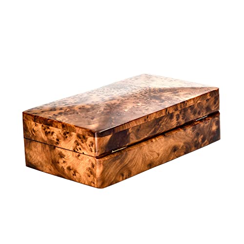 BAZAARDI Hand Carved Wooden Multipurpose Keepsake Jewelry Decorative Art Box Storage Organizer (Large wood Box,Antique) (M...