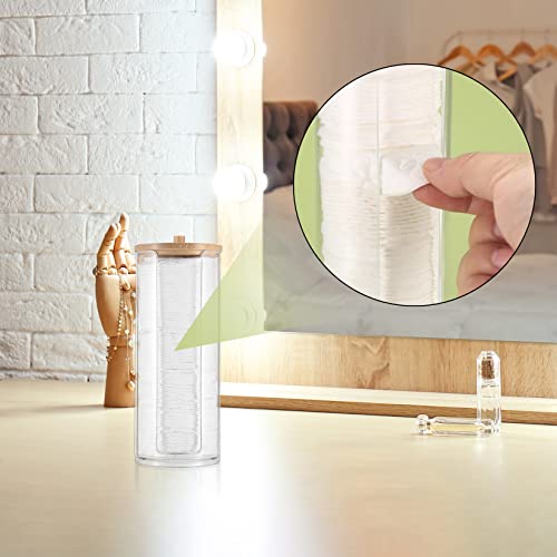 Fulushouxi 2 Pcs Cotton Pad Holder, Bathroom Makeup Organizers Containers for Cotton Ball/Swab/Round Pads/Floss/Hair Ties ...