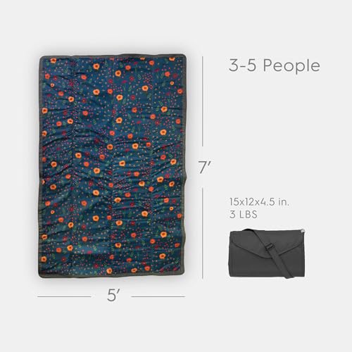 Little Unicorn 5'x7' Outdoor Family Picnic & Beach Blanket | Durable & Water-Resistant Fabric | Compact Fold & Easily Wipe...