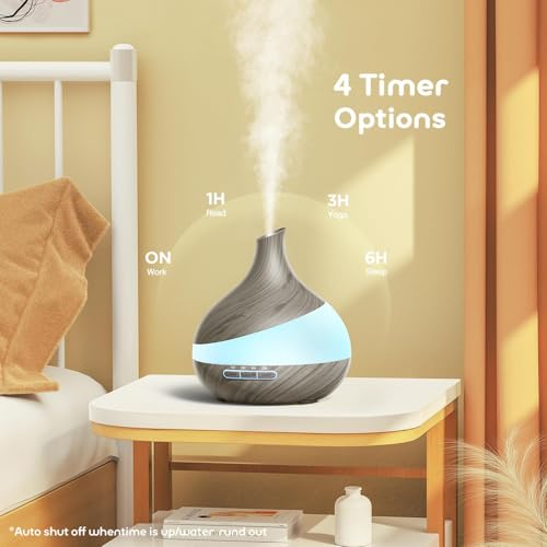 HJTHJT 500ML Essential Oil Diffuser: Aroma Diffuser with Remote Control for Hotel Spa Yoga Room - Humidifiers for Bedroom ...