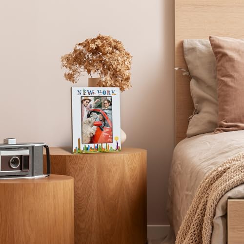 New York Photo Frame, New York Souvenirs, Tabletop Picture Frames for Wedding Birthday Vacation Honeymoon Gifts For Friend...