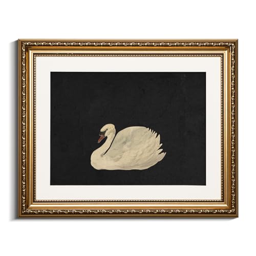 VIYYIEA Gold Framed Wall Art Canvas Print Home Decor,Black,13x16in
