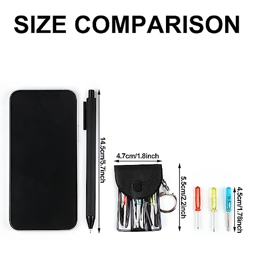 Jutom 80 Set Mini Screwdriver Keychain Set Bulk Includes 3 Mini Screwdrivers in a Portable Pouch with Snap with Hook Bulk ...