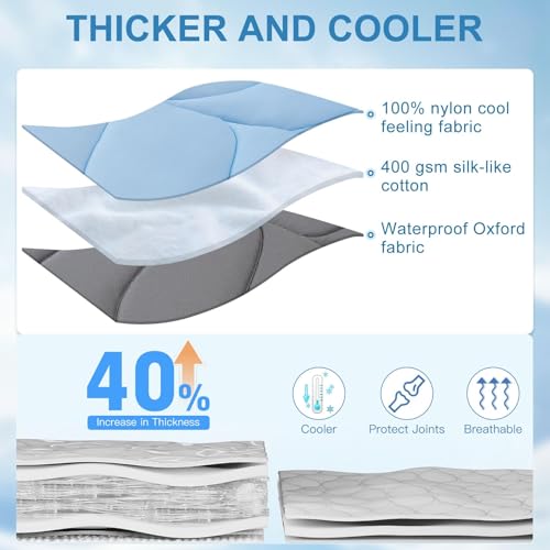 BEAUTYZOO Cooling Mat for Dogs & Cats, Dog Cooling Mat Q-Max>0.4, Double-Sided Pet Cool Pads for Summer, Crate, Kennel, Wa...