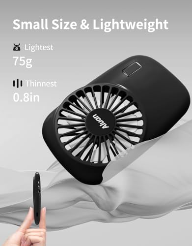Aluan Handheld Mini Fan Powerful Small Personal Portable Speed Adjustable USB Rechargeable Eyelash Fan for Kids Girls Boys...