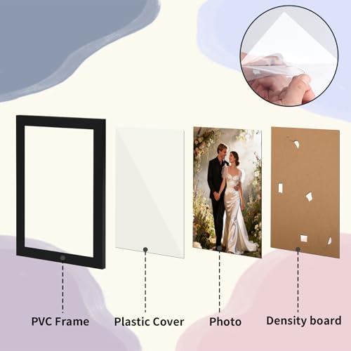 Wtrgas 4x6 Picture Frames Set of 10 for Displaying 4 x 6 Photos, Multi 4x6 Frames Collage for Wall or Tabletop, Horizontal...