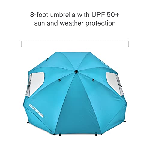 Sport-Brella Premiere UPF 50+ Umbrella Shelter with Patented Side Panels and Tilt Mechanism, Heavy-Duty 1.25 Inch Center P...