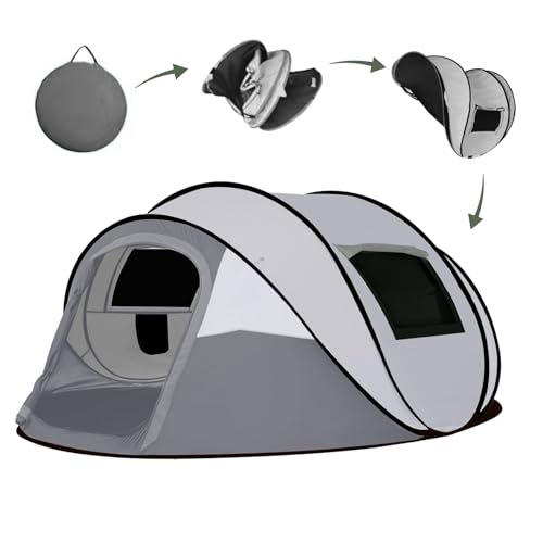 Instant Pop Up Camping Tent, 4-6 Person Tents,Automatic Set Up Tent in 3 Seconds,Waterproof Sunshade Family Tent,Portable ...