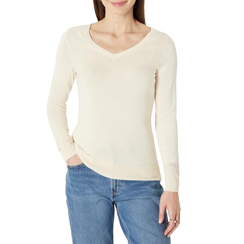 Amazon Essentials Women's Regular-Fit Lightweight Long-Sleeve V-Neck Sweater