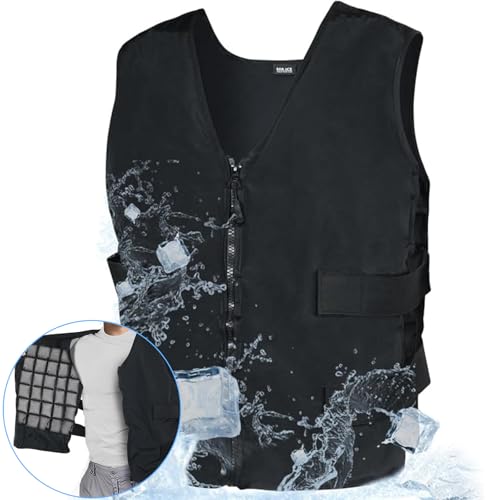 MR.ICE Cooling Vest for Men & Women - Adjustable Ice Vest for Motorcycle, Workers, Sports, Outdoor, Heat Relief