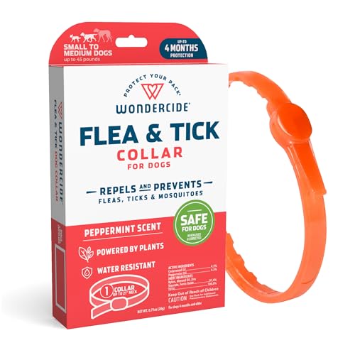 Wondercide Dog Collar - Flea, Tick, and Mosquito Repellent for Dogs - with Natural Essential Oils - Up to 4 Months Protect...