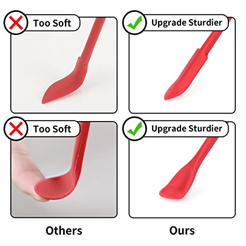 Mini Spatula Silicone Spatula Set - Cuttte 2pcs Small Makeup Scrapers for Cosmetics, Reusable Beauty Tiny Tools, Thin Jar ...
