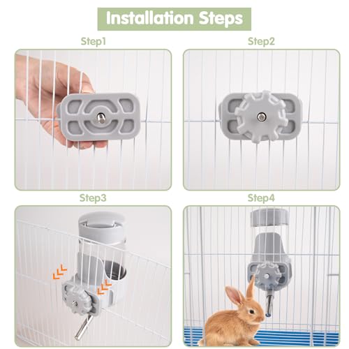 Depets Guinea Pig Water Bottle No Drip, 12 oz Small Animal Water Dispenser for Rabbit Hamster Rat Ferret Kitten, Top Refil...