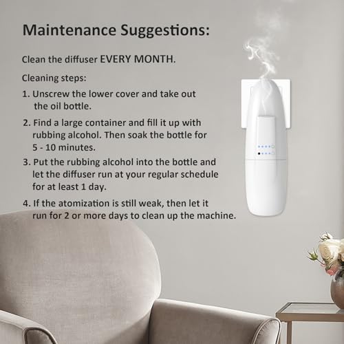 ScentiPlus Waterless Nano Scent Air Machine for Home, Plug-in Cold-Air Essential Oil Diffuser, Luxury Hotel Fragrance Atom...