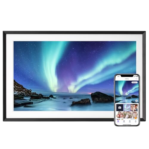 Euphro 15.6'' Digital Picture Frame with 1920x1080 IPS Touch Screen, Smart Digital Photo Frame with 32GB Storage, Easy Set...