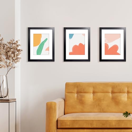 LaVie Home 11x14 Picture Frame, 11 x 14 Frame Display Pictures 8x10 with Mat or 11x14 Without Mat, Stable and Sturdy Black...