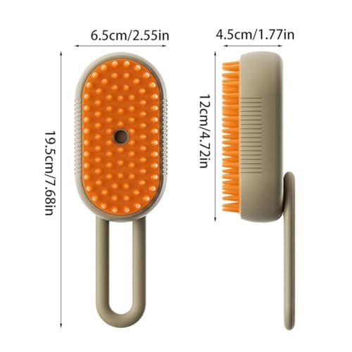 Cat Steam Brush, 3 in 1 Pet Steam Cats Brushes Rechargeable Anti-Static Grooming Brushe, Vibration Massage Cleaning Sheddi...