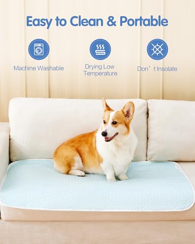 TIMSUNBER Dog Cooling Mat - Instant Cooling Pet Bed for Dogs & Cats, 6-12°F Drop, Non-Toxic & Machine Washable, Anti-Slip ...