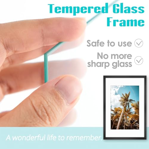 Frametory, 16x24 Picture Frame with Mat for 12x18 Picture - High Definition Glass Wide Molding - Preinstalled Wall Mountin...