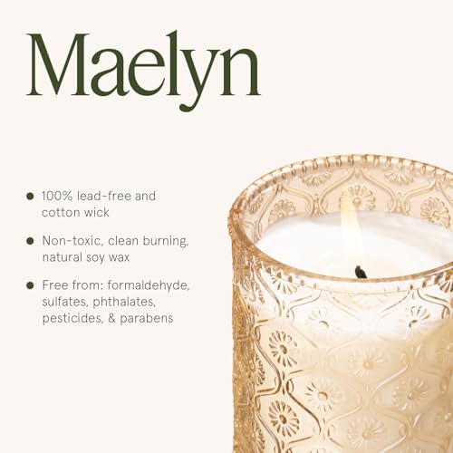 LA JOLIE MUSE Vanilla Bomb Candle | Vanilla, Lemon Zest & Patchouli | 6 oz Cotton Wick | Natural Soy Wax | 40 Hours Clean ...