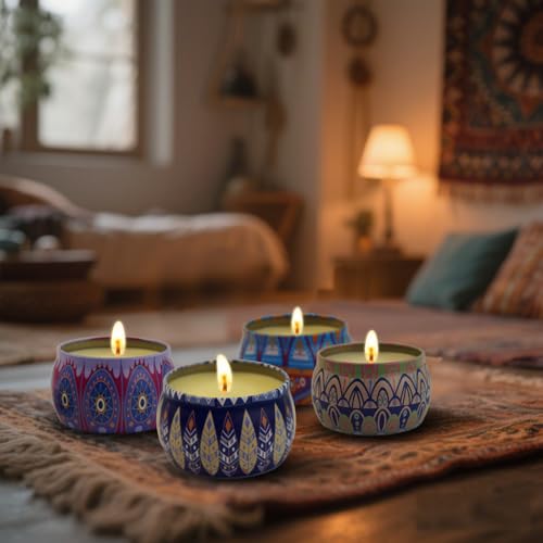 Scented Candles Gift Set for Home 4 Pack Large 4.4 Oz Soy Wax Candles, Aromatherapy for Relaxation & Stress Relief, Lavend...